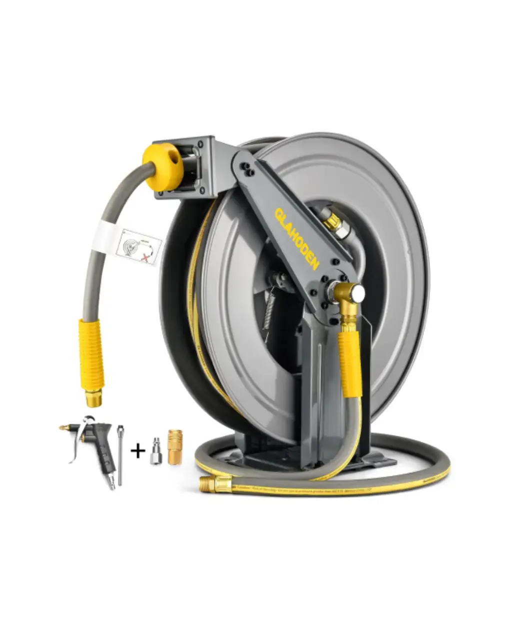 Double Arm Retractable Air Hose Reel with alloy steel, robust and flexible design