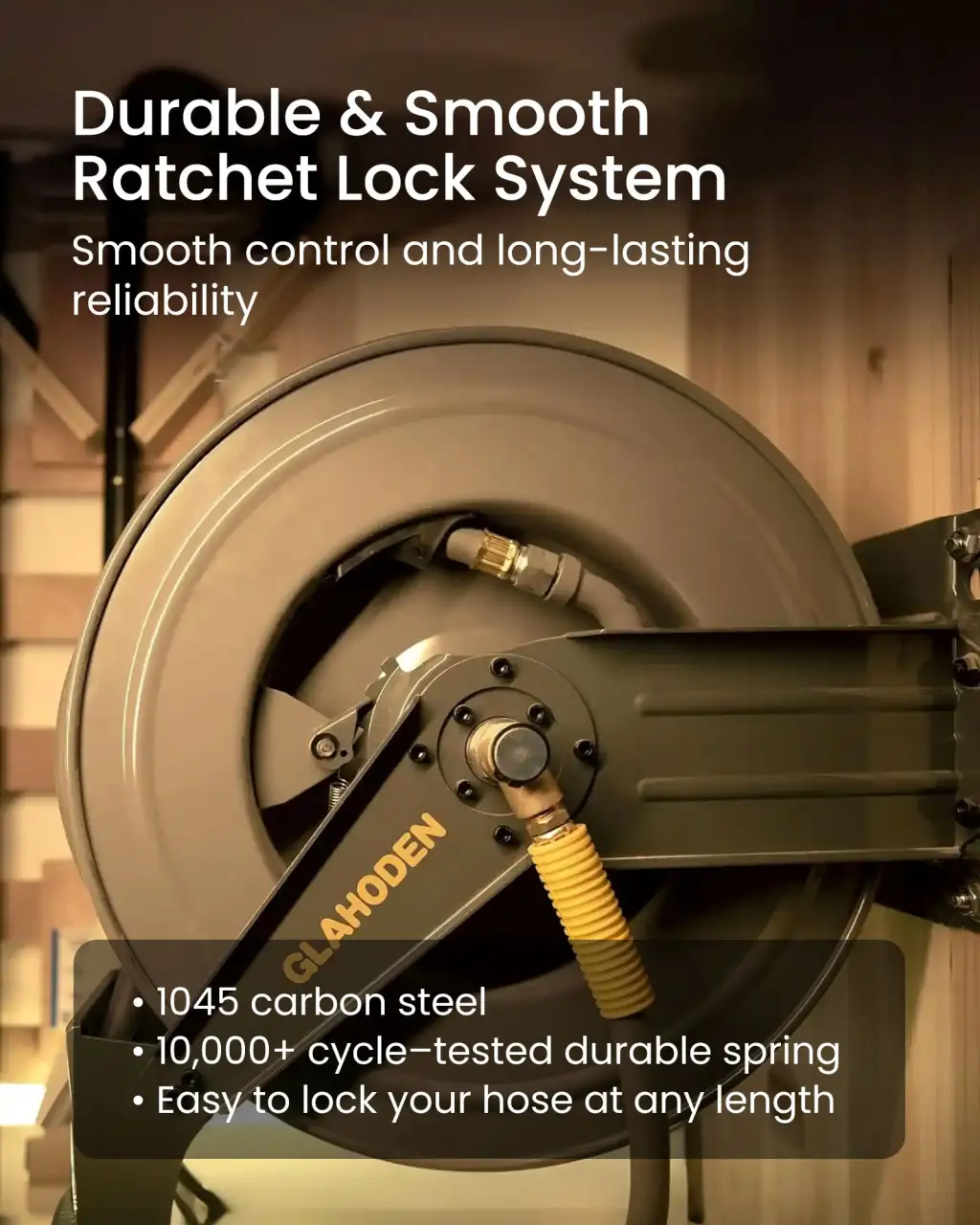 Double Arm Retractable Air Hose Reel - Alloy Steel Reel