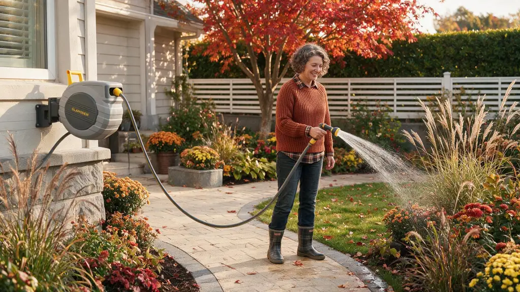 Editorial image supporting Retractable Garden Hose Reels: A Practical Overview.