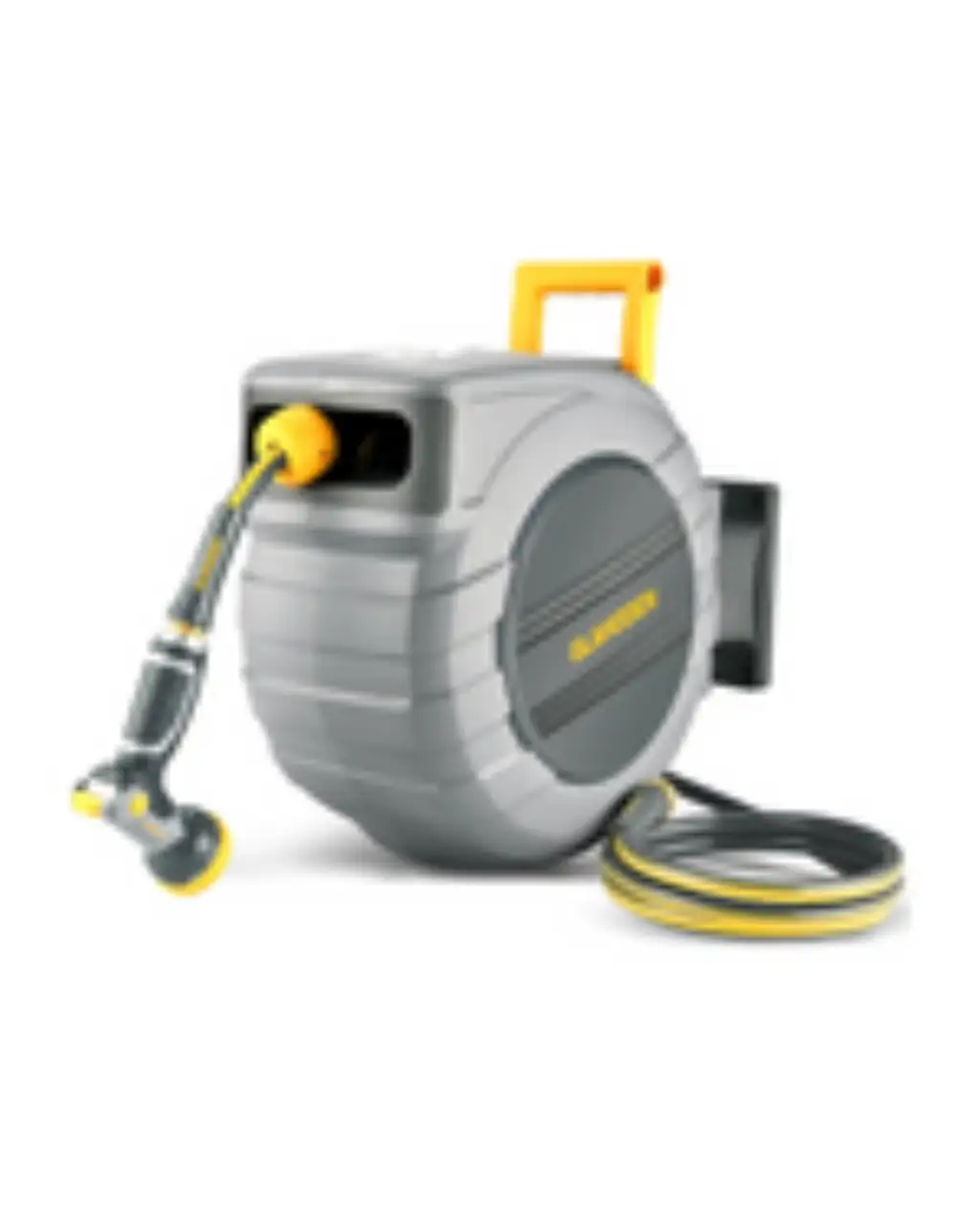 Light Gray Retractable Garden Hose Reel, sleek design