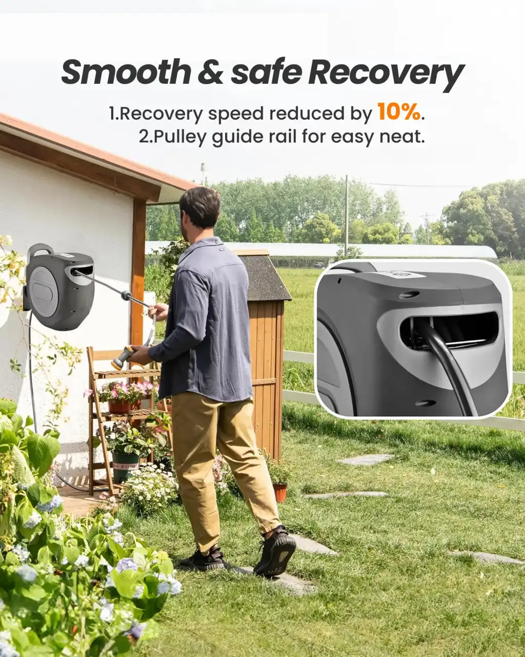 I Series Retractable Garden Hose Reel - Upgrade