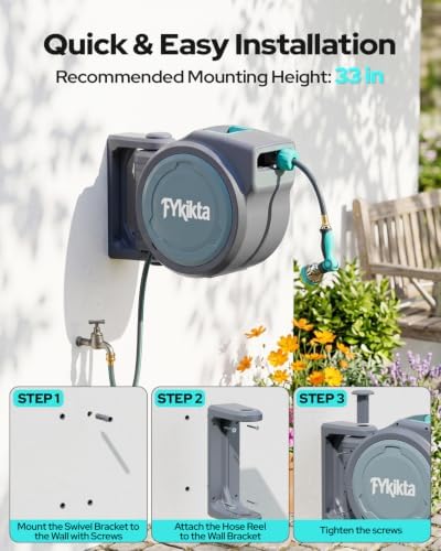 FYKIKTA 100 FT Retractable Garden Hose Reel — product image 5
