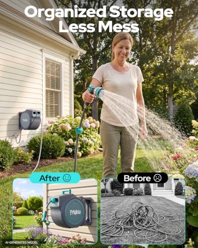 FYKIKTA 100 FT Retractable Garden Hose Reel — product image 6