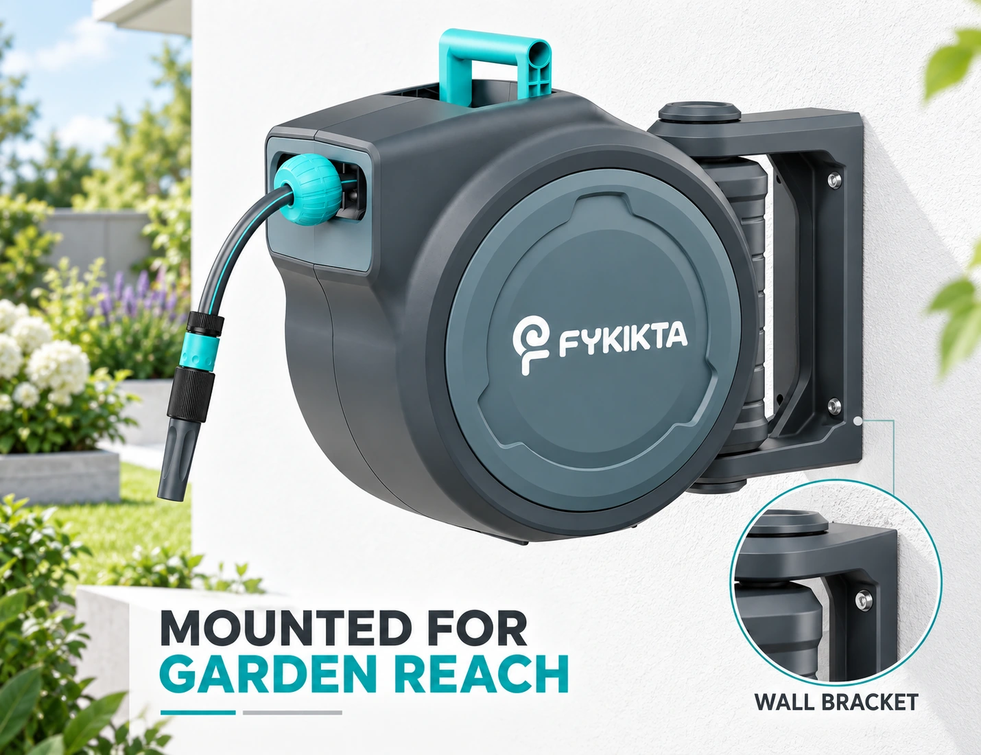 FYKIKTA FDWB garden hose reel wall bracket installation