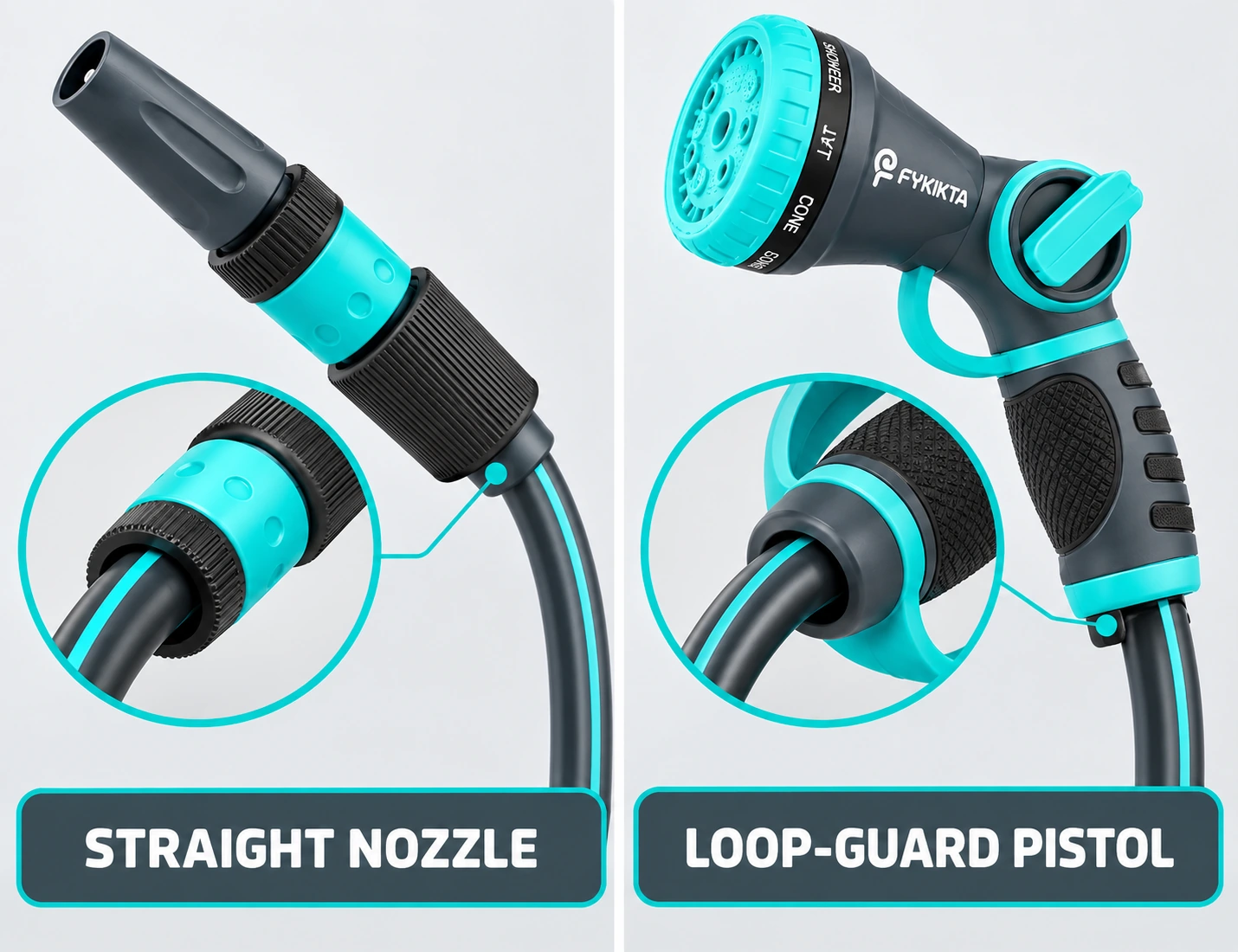 FYKIKTA FDWB straight nozzle and loop-guard pistol interfaces