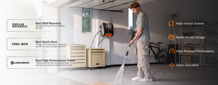 Giraffe Tools Grandfalls Retractable Pressure Washer Pro Media Endorsement
